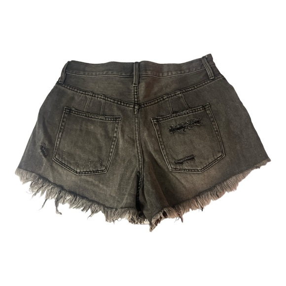 Sz 26 NWT Free People Buttonfly Black Denim Festival Shorts - Picture 5 of 6
